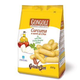 Gongoli gusto curcuma e semi di chia multipack 1.500gr