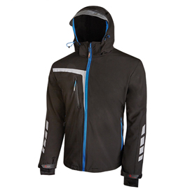 Giacca softshell quick nero/blu taglia m u-power