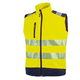 Gilet alta visibiltà softshell dany - taglia s - giallo fluo - u-power