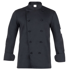Giacca da cuoco adriano - a manica lunga - taglia l - nero - giblor's