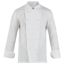 Giacca da cuoco adriano - a manica lunga - taglia l - bianco - giblor's