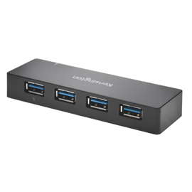 Hub - 4 porte - usb 3.0 con funzionalita' di ricarica - kensington