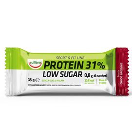 Integratore sport & fit line protein 31% - low sugar choco brownie - 35 gr - equilibra