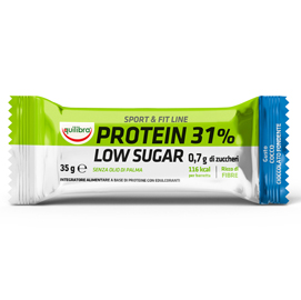 Integratore sport & fit line protein 31% - low sugar choco cioccolato - 35 gr - equilibra