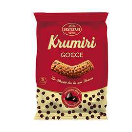 Krumiri con gocce di cioccolato - bistefani - monoporzione con 3 biscotti da 27 gr