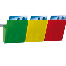 Kit vision kanban l75cm con 3 tasche a4 colorate