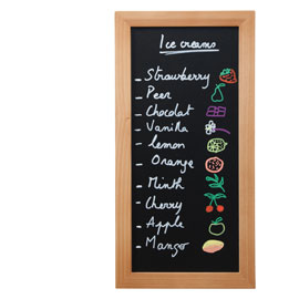 Lavagna nera teak 20x40cm woody securit