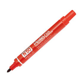 Marcatore pentel pen n50 rosso p.tonda