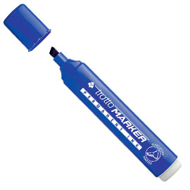 Marcatore tratto marker blu p.scalpello