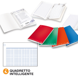 Maxiquaderno a4 36fg+2 100gr quadretto intelligente monocromo qi