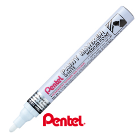 Marcatore paint mmp10 punta media vernice bianco pentel