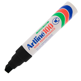 Marcatore artline a 100 permanente punta scalpello jumbo nero