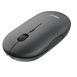 Mouse puck - ultrasottile - wireless - ricaricabile - nero - trust