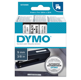 Nastro dymo tipo d1 (9mmx7m) nero/bianco 409130