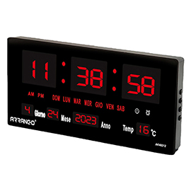 Orologio digitale - led - 45,7 x 3,5 x 21,1 cm
