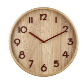 Orologio da parete wood - legno bimbato - d 32 cm - altezza 4 cm - methodo