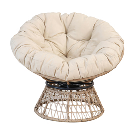 Poltrona bora bora in polyrattan color naturale