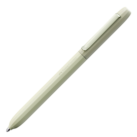 Penna a sfera avori - punta m - fusto verde salvia - faber-castell