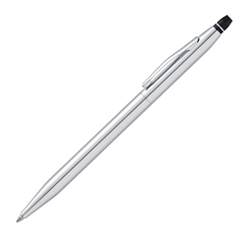 Penna sfera click - punta m - fusto cromo - cross