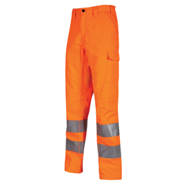 Pantaloni alta visibilità vega - taglia l - arancio fluo - u-power