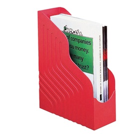 Portariviste magazine rack jumbo 25x32cm dorso 10cm rosso rexel