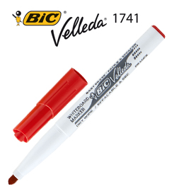 Pennarello velleda 1741 punta tonda whiteboard rosso bic®
