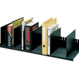 Portariviste a 10 separatori mobili nero 80,2x27,5x21cm paperflow