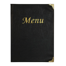 SEI-ROTA - 56710210 - Porta menu l in pvc 11x31cm 2+2 tasche nero -  8004972007946