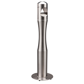 Portacenere a colonna h108cm in acciaio inox