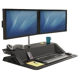 Postazione di lavoro sit-stand lotus nero 0007901 fellowes