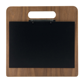 Porta menu' chopping board in legno con anelli 32,7x30cm securit