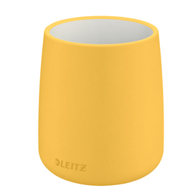 Porta penne cosy - in ceramica - giallo - leitz