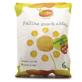 Palline snack - di mais - 40 gr - vivibio