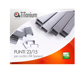 Punti metallici 23/15 - titanium - conf. 1000 pezzi