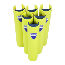 Protezione per scaffalature - per montanti larghi 70-87 mm - h 60 cm - giallo fluo - rack armour