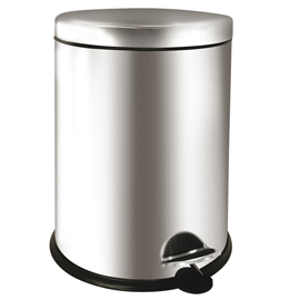 Pattumiera a pedale bin basic - 12 l - acciaio inox - medial international