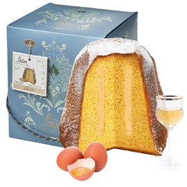 Pandoro zabaione - linea top damasco - zabaione - 1000 gr - loison