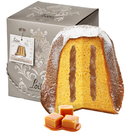 Pandoro caramello salato - linea top damasco - caramello salato - 1000 gr - loison