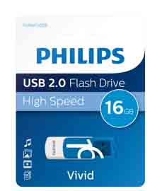 Philips usb 2.0 16gb vivid edition blu