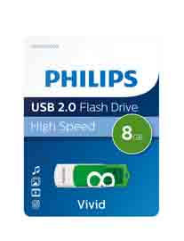Philips usb 2.0 8gb vivid edition verde