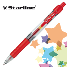 Penna sfera scatto ink gel rosso 0.7mm fine starline