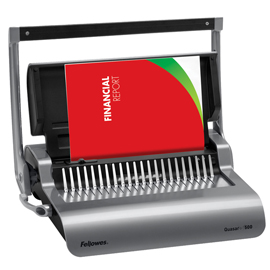 Rilegatrice quasar+ 500 - manuale - a dorso plastico - fellowes
