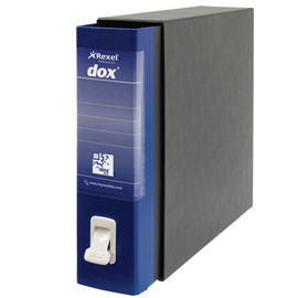 Registratore dox 2 blu dorso 8cm f.to protocollo rexel