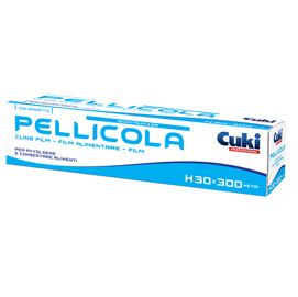 Roll pellicola trasparente in pvc h300mm x 300mt cuki professional