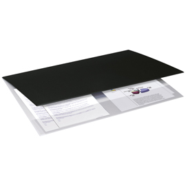 Sottomano soft - doppio con tasca interna trasparente - 49 x 34,5 cm - plastica - nero - arda