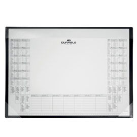 Sottomano in pp - con calendario e blocco appunti da 25 fogli - 60 x 43cm - nero - durable