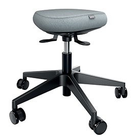 Sgabello active - con ruote - grigio - leitz