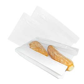 Sacchetto per alimenti - con finestra - 14 x 24 cm - carta kraft - bianco - viva - conf. 1000 pz