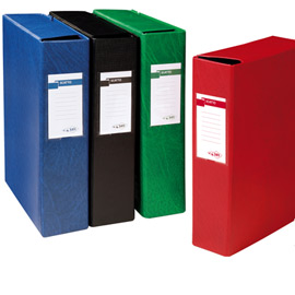 Scatola archivio scatto 40 25x35cm verde sei rota