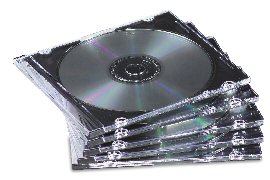 SCATOLA 25 CUSTODIE CD Jewel Case Slim - colore trasparente - FELLOWES